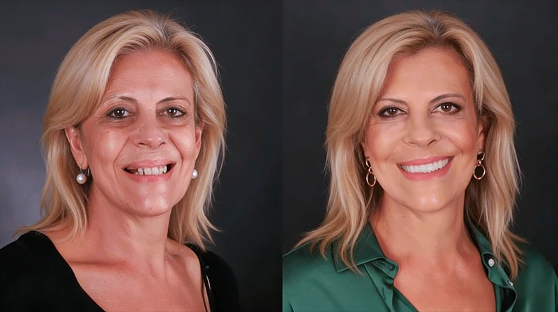 Antes e Depois de Implante Dentário